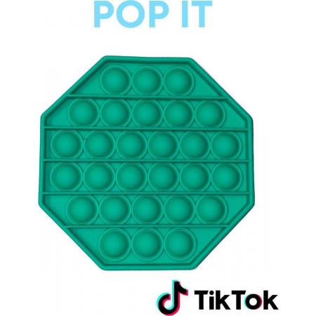 Pop IT – Achthoek Groen – Fidget Toy Pop It Fidget - anti stress speelgoed 