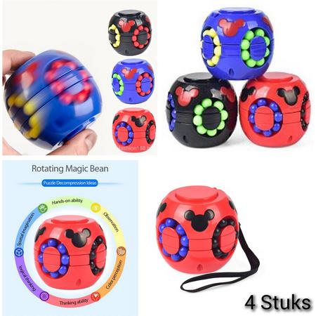 Wonderprice Uitdeelpakket 4 stuks spinner cube kubus beans - Nieuw spinner - nieuwe speelgoed - new toy - cadeautje voor kinderen -