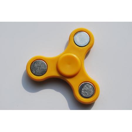 Compacte fidget spinner geel