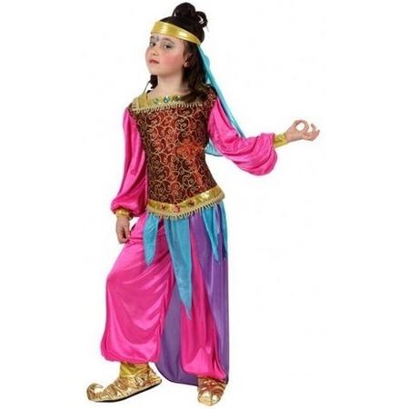 Buikdanseres 1001 nacht Arabisch verkleed kostuum voor meisjes - carnavalskleding - voordelig geprijsd 116 (5-6 jaar)