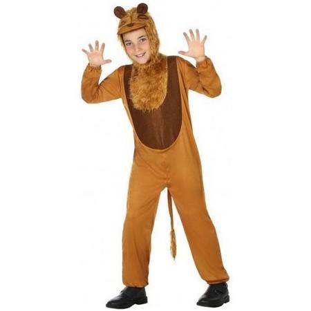 Dierenpak leeuw onesie verkleedset/kostuum voor kinderen - carnavalskleding - voordelig geprijsd 140 (10-12 jaar)