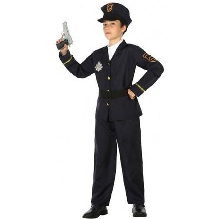 Politie agent verkleedset / carnaval kostuum voor jongens - carnavalskleding - voordelig geprijsd 128 (7-9 jaar)