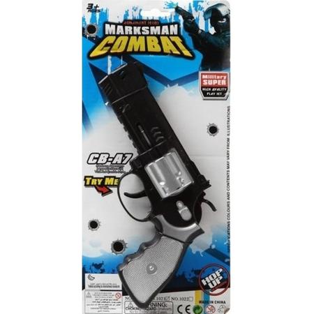Politie speelgoed pistool 35 cm - combat/militair speelgoed verkleed pistool