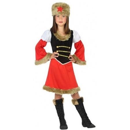 Russische Kozakken verkleed jurk/kostuum voor meisjes - Rusland thema - carnavalskleding - voordelig geprijsd 128 (7-9 jaar)