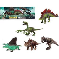 Speelgoed dino dieren figuren 5x stuks dinosaurussen van kunststof