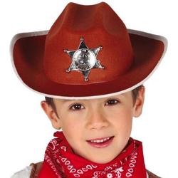   Cowboyhoed Sheriff Junior One-size Vilt Bruin