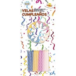 Fiestas Guirca Verjaardagskaars Spiraal 5,5 Cm Wax Blauw 36-delig