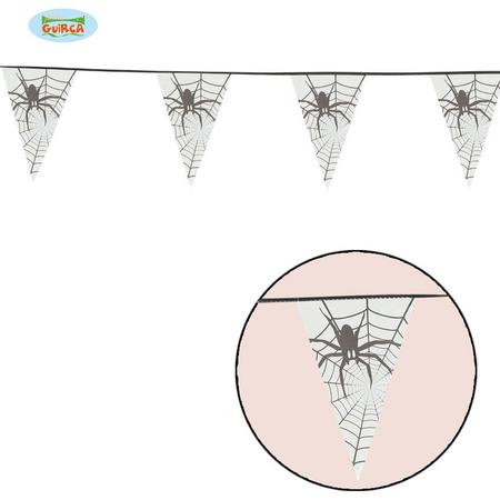 vlaggenlijn - spinnenweb met spin - 6m