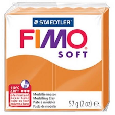 FIMO SOFT boetseerklei, oven harden, lichtoranje, 57 g