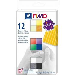 FIMO® Effect - Boetseerklei - Ovenhardend - Diverse Kleuren - 12x25 gr - 2 verpakkingen