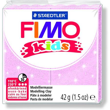 Fimo Kids Boetseerklei 42 G Glitter Lichtrose