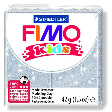 Fimo Kids Boetseerklei Glitter - Zilver
