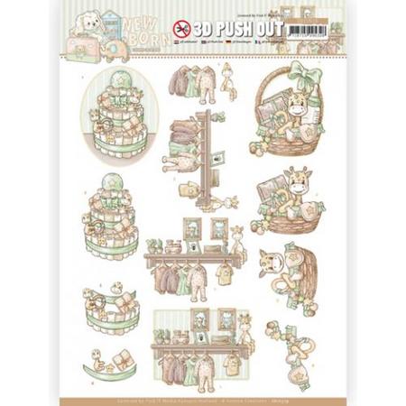 Hobby Journaal/Find IT - Yvonne Creations - 3D Push out - Uitdrukvel - Newborn - Baby
