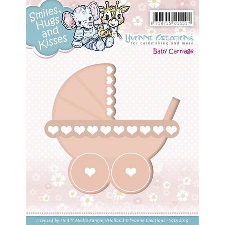 Die - Yvonne Creations - Smiles, Hugs and Kisses - Baby Carriage