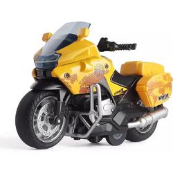 DieCast motor - Classical moto - metall motorcycle - pull-back /terug trek functie - met licht en geluid