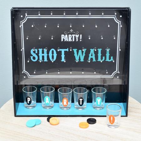 Fizz Party Shot Wall drankspel - Inclusief 6 shotglaasjes!