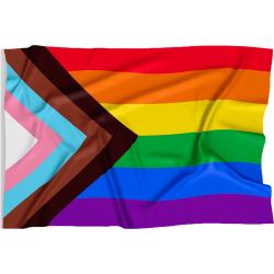 Fjesta pride vlag - Progress pride flag - Gay pride vlaggen - Regenboog - 150x90cm