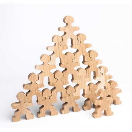 Flockmen - houten bouwspeelgoed - 16 stuks houten poppetjes
