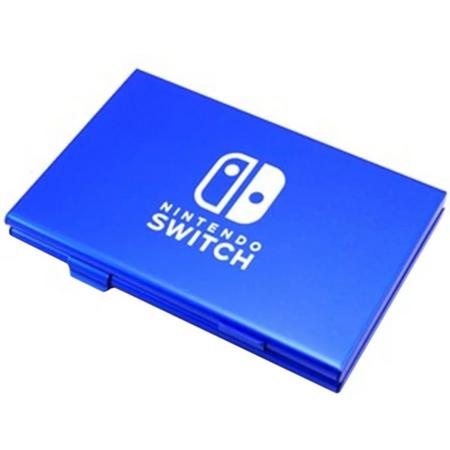 Switch Game Case - Aluminium Doosje Voor 6 Spellen - Nintendo Switch Card Case - Blauw