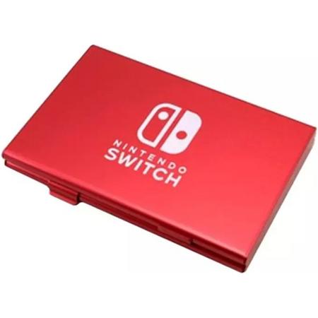 Switch Game Case - Aluminium Doosje Voor 6 Spellen - Nintendo Switch Card Case - Rood