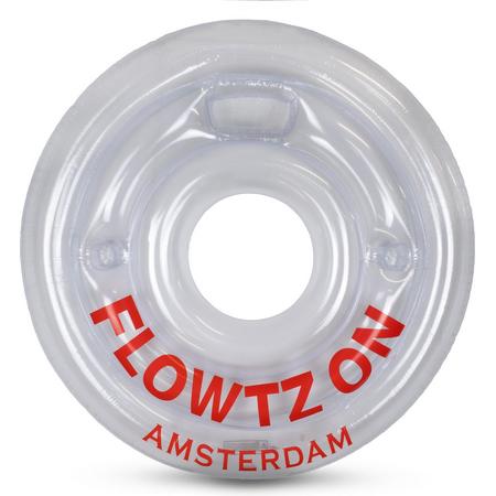 Flowtz On - zwemband - opblaasband - 180 cm - bekerhouders - groot - doorzichtig - pool float -