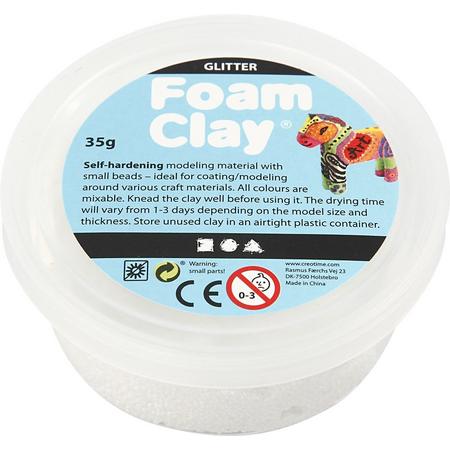 Foam Clay Klei Glitter Wit 35 Gram (78813)
