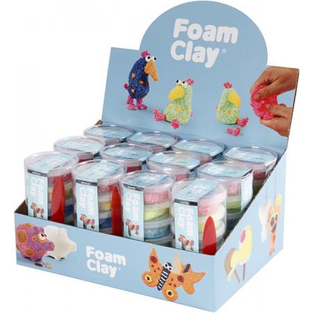 Foam Clay®, 12 sets, kleuren assorti