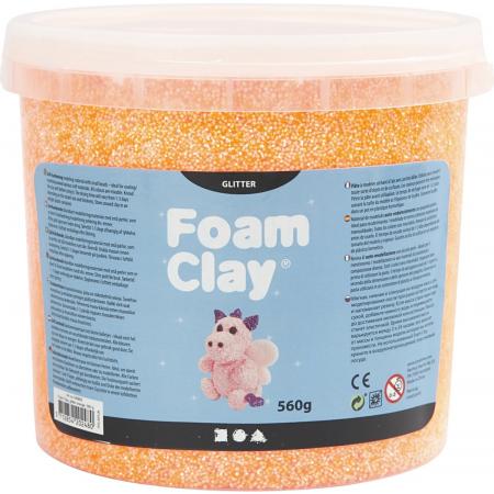 Foam Clay®, 560 gr, glitter oranje