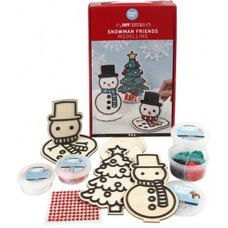 Sneeuwpop met kerstboom, 1 set