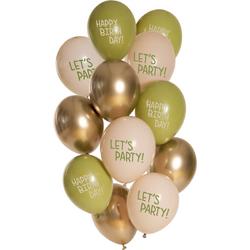Folat - Ballonnen Golden Olive (12 stuks)