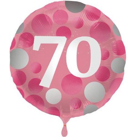 Folieballon Glossy Pink 70