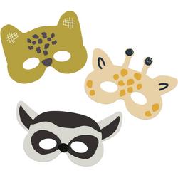 Maskers Zoo Party - 6 stuks