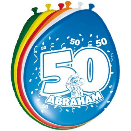 16x stuks Ballonnen versiering 50 jaar Abraham