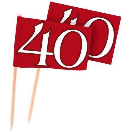 40 Jaar Jubileum Prikkers Robijn Rood - 50 stuks
