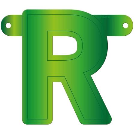Banner letter r lime groen