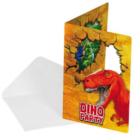 Dinosaurus Uitnodigingen - 6 stuks