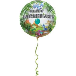  Folieballon Happy Birthay 45 Cm Groen/wit