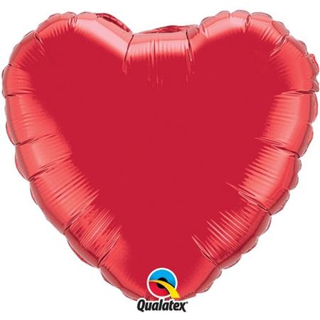 Folie ballon hart rood 45cm