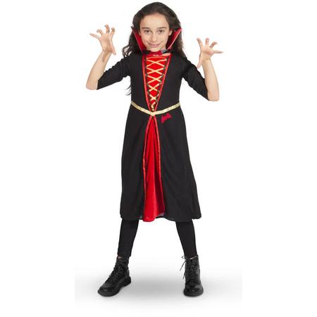 Gothic Vampieren Jurk Maat S - Kinderkostuum - 3-5 jaar