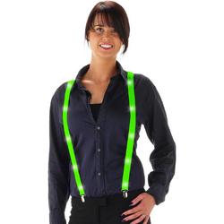LED Suspenders Neon Green