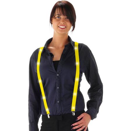 LED Suspenders Neon Yellow