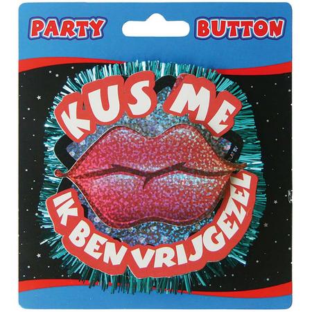 Party button - ik ben vrijgezel