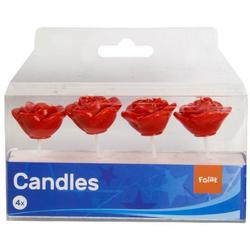 Rose Shaped Candles Red/4