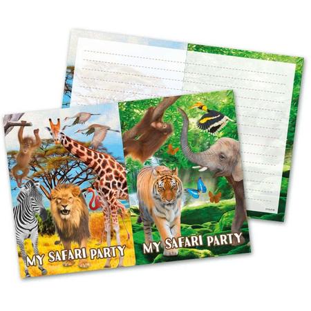 Safari Party Uitnodigingen - 8 stuks