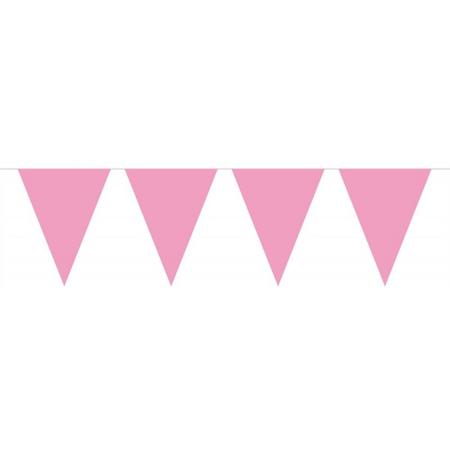 Vlaggen slinger - 10 meter - Licht roze