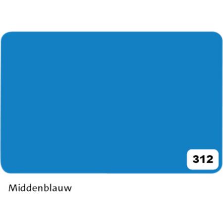 Etalagekarton folia 48x68cm 380gr nr312 middenblauw - 10 stuks
