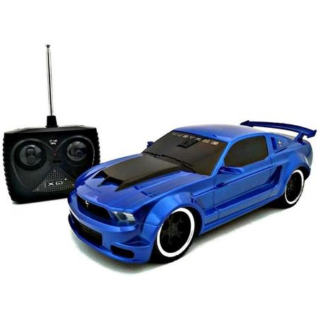 Auto met afstandsbediening Ford mustang blauw 28 lang - 9 cm hoog