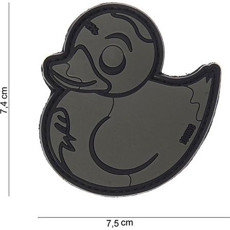 Embleem 3D PVC Zombie Duck grijs