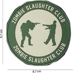 Embleem 3D PVC Zombie Slaughter Club groen
