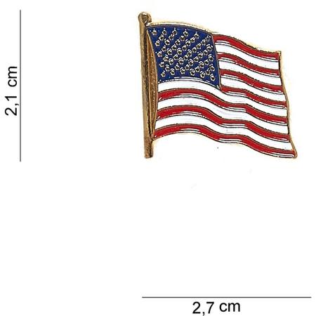 Embleem USA vlag van metaal met pin